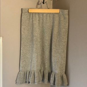J. Crew light gray peplum sweater skirt